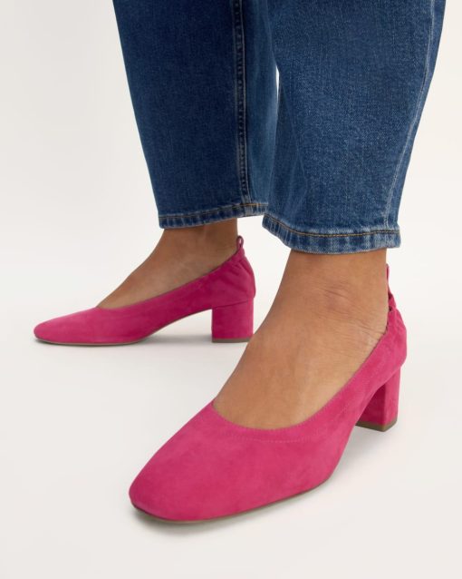 Alternative view of The Day Heel | Red Currant Suede