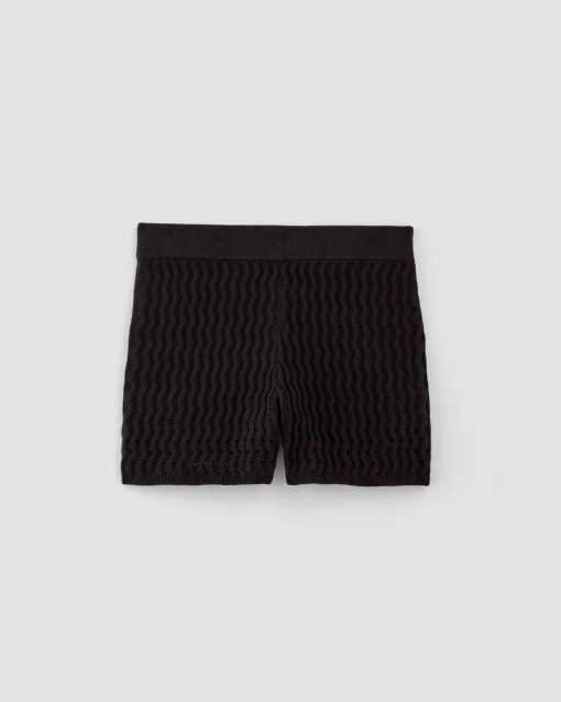 Alternative view of The Crochet Knit Short | Black