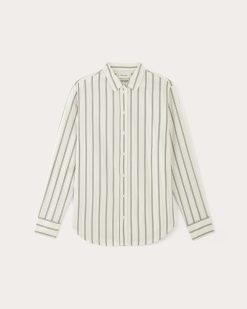 Alternative view of The Must-Have Shirt in Silky Cotton | Bone / Black