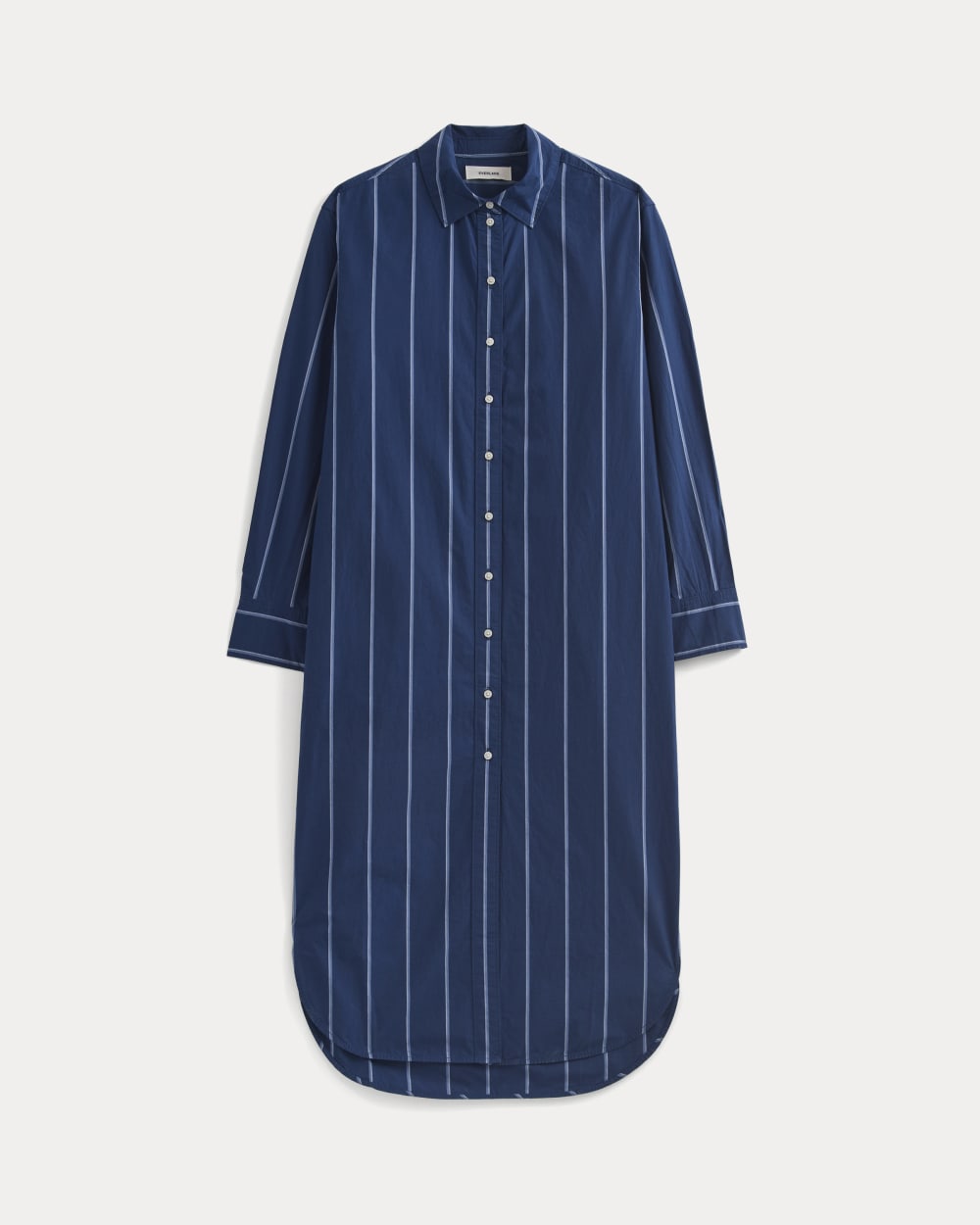 Midi Shirtdress in Ultrasoft Cotton | Estate Blue/Open Air/White - Image 2