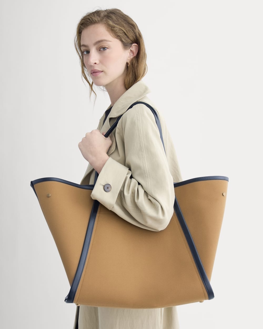 Canvas Lug Tote | Golden Brown - Image 3