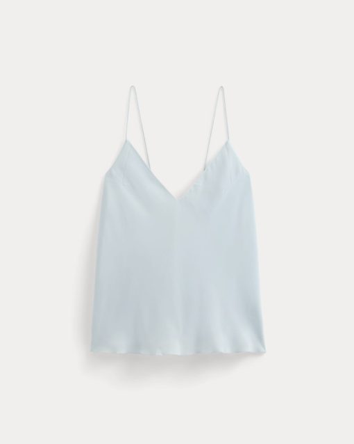 Alternative view of The Tie Back Cami in Washable Silk | Skywriting