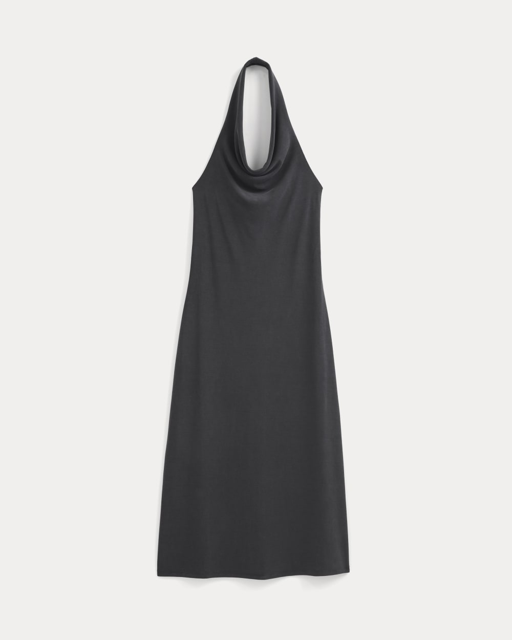 Cowlneck Halter Dress in Butterknit | Black - Image 2