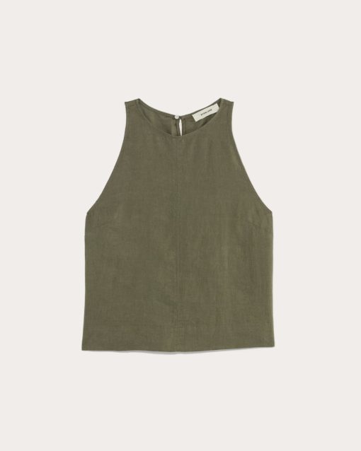 Alternative view of The Linen High-Neck Tank | Kalamata