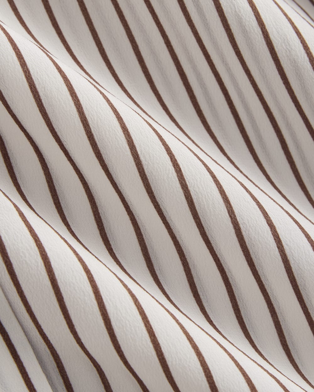 The Boxy Shirt in Washable Silk | Bone / Toffee Stripe - Image 6