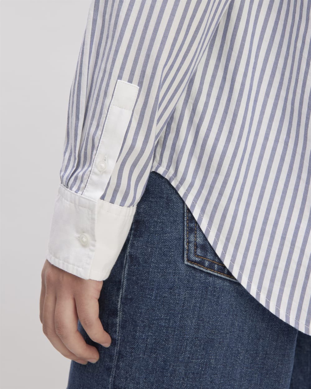 The Must-Have Shirt in Silky Cotton | Mariner Blue / White - Image 5