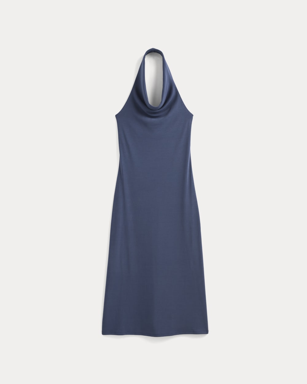 Cowlneck Halter Dress in Butterknit | Washed Navy - Image 2