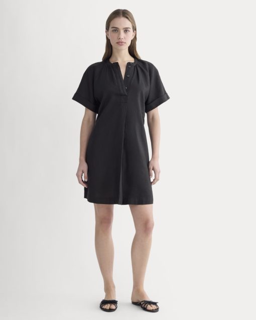 The Popover Dress in Linen | Black