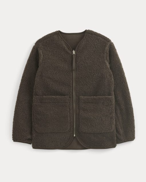Alternative view of Reversible Teddy Jacket | Coffee Bean