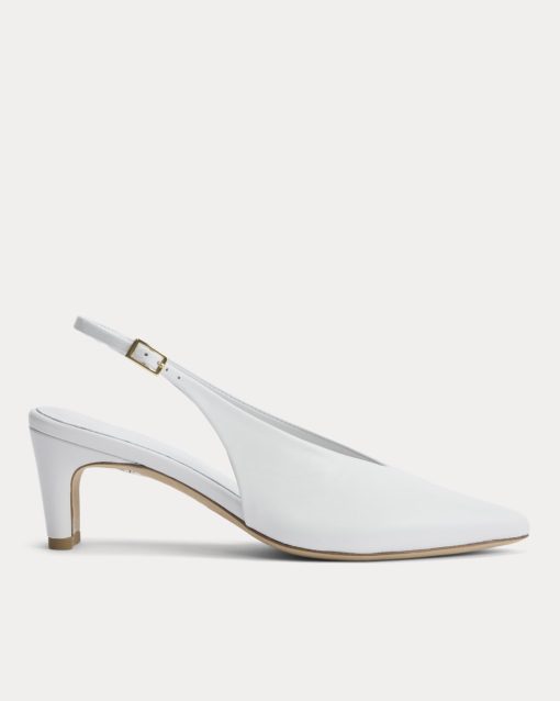 Pointed-Toe Slingback Heel | Snow
