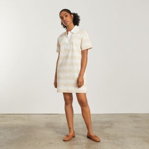 Alternative view of The Organic Cotton Polo Dress | Beech / Bone