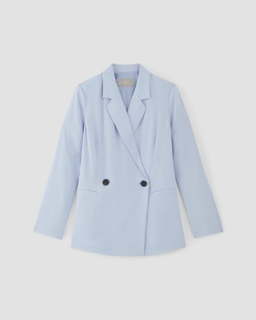 Alternative view of The Drapey Blazer | Chambray Blue