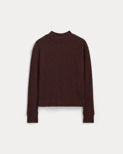 Alternative view of The Cozy Rib Funnel-Neck | Dark Mahogany
