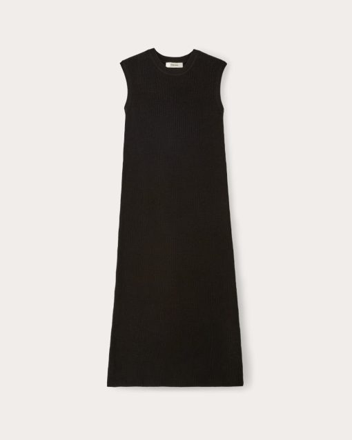 Alternative view of The Midi Dress in Everyday Cotton | Black