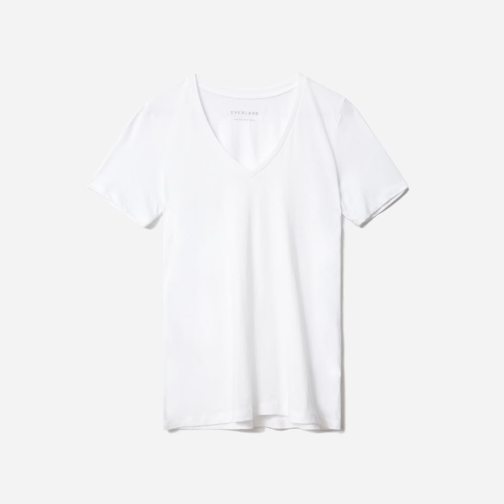 The Organic Cotton V-Neck | White - Image 11