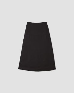 Alternative view of The Hammered Satin Slip Skirt | Black