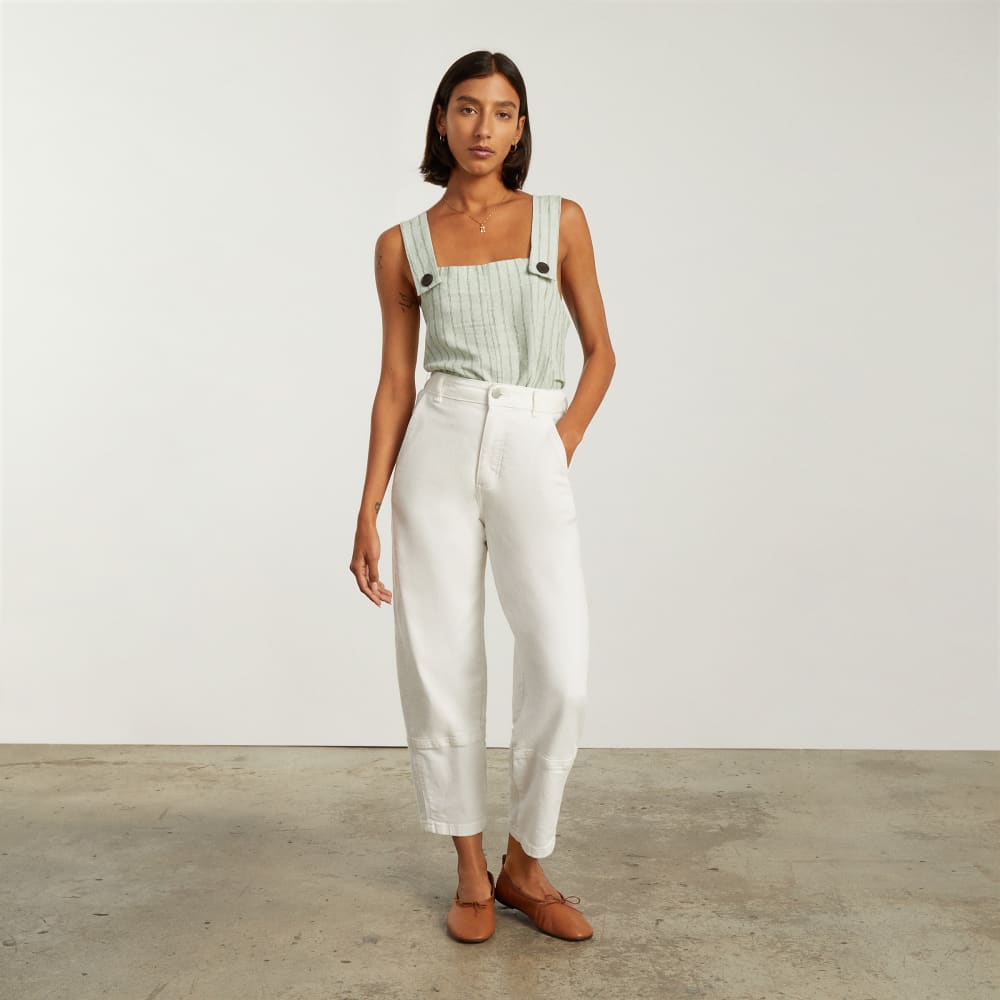 The Apron Linen Tank | Seafoam Pinstripe - Image 4