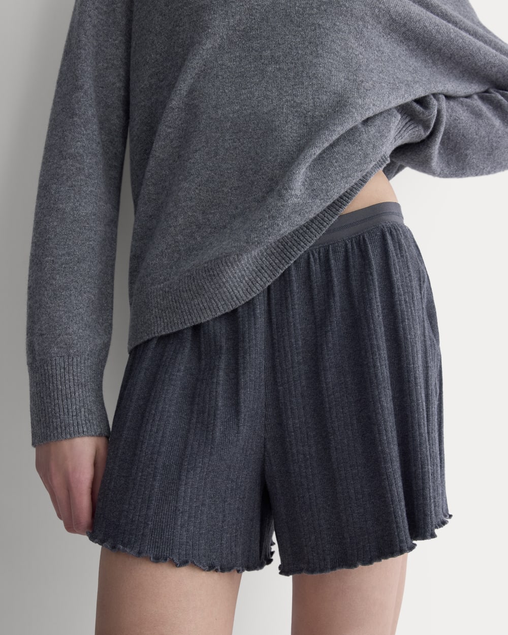 Lounge Rib Short | Heathered Soot - Image 6