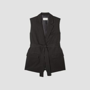 Alternative view of The Sleeveless Blazer in Buttersmooth | Black