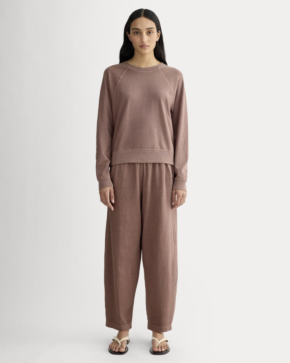 The Off-Duty Long-Sleeve Tee | Brown Garment Dye - Image 3