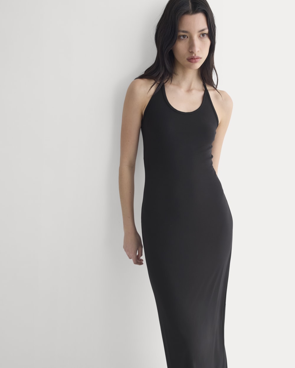 Racerback Maxi Knit Dress | Black - Image 5