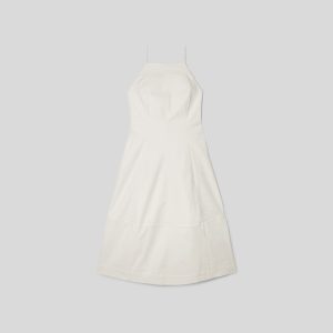 Alternative view of The Structured Cotton Bell Dress | Bone