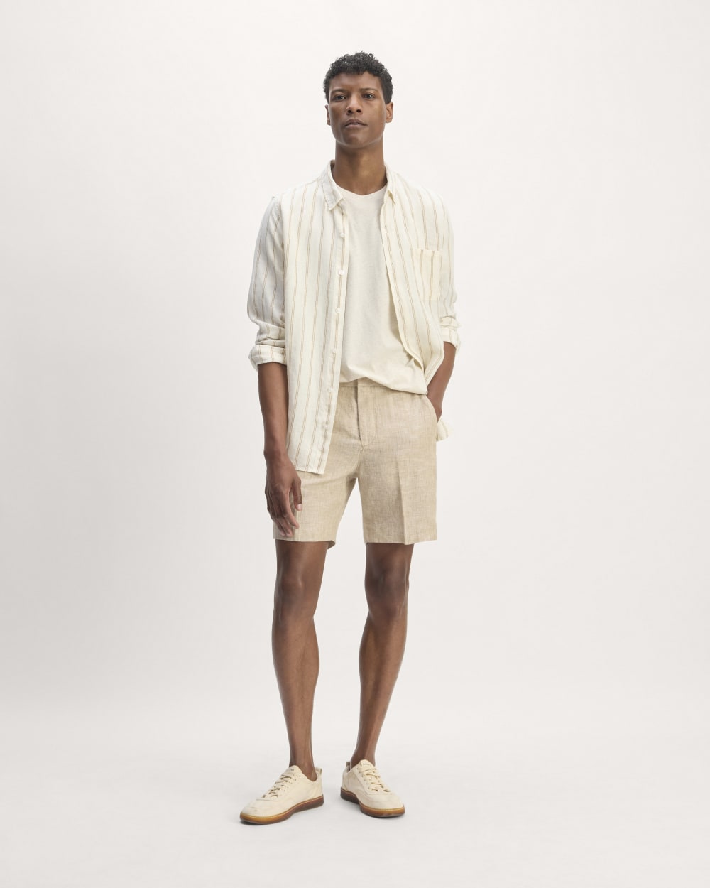 The 7 Linen Trouser Short | Cornstalk Chambray - Image 3