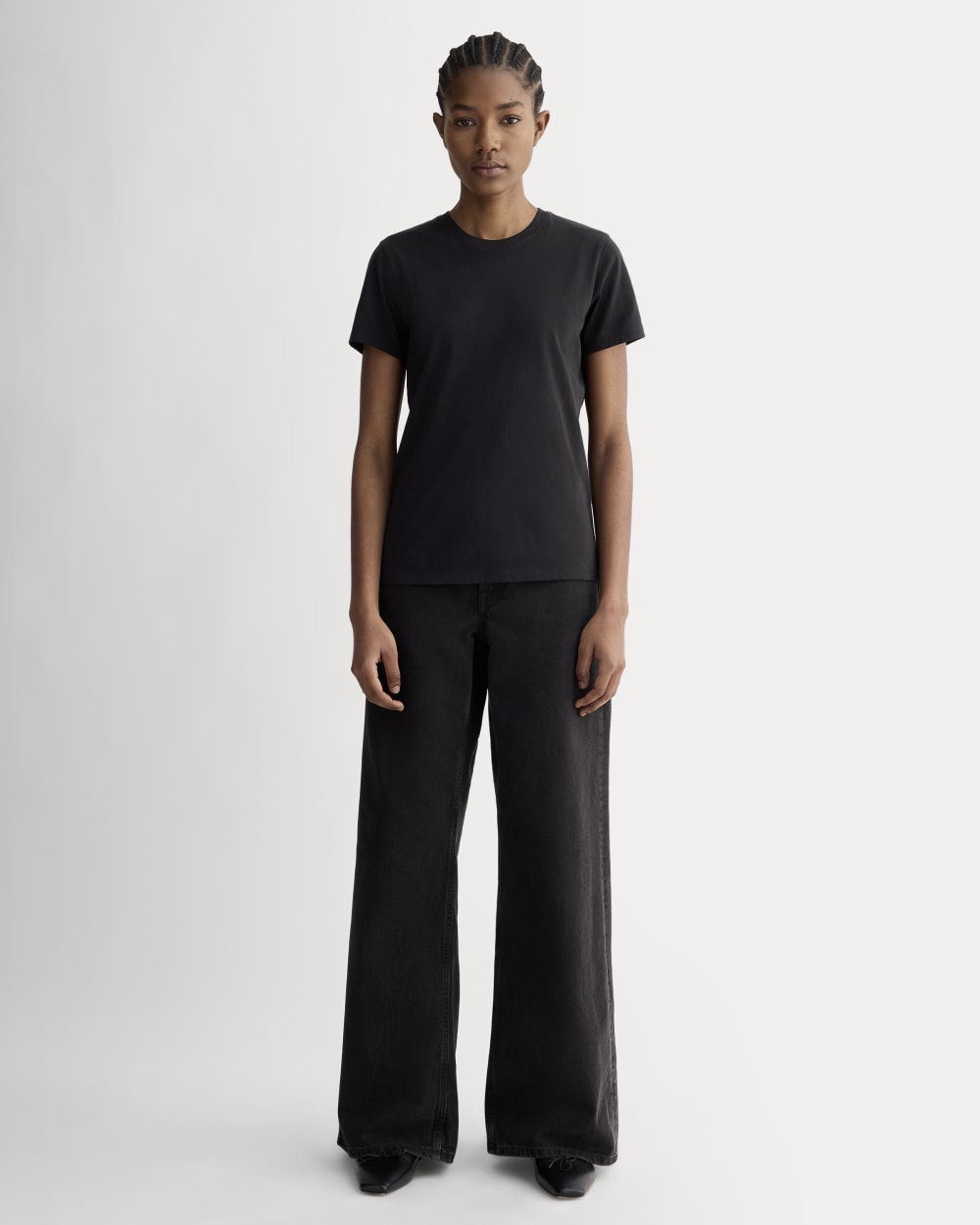 The Slim Crew in Essential Cotton | Black - Image 3