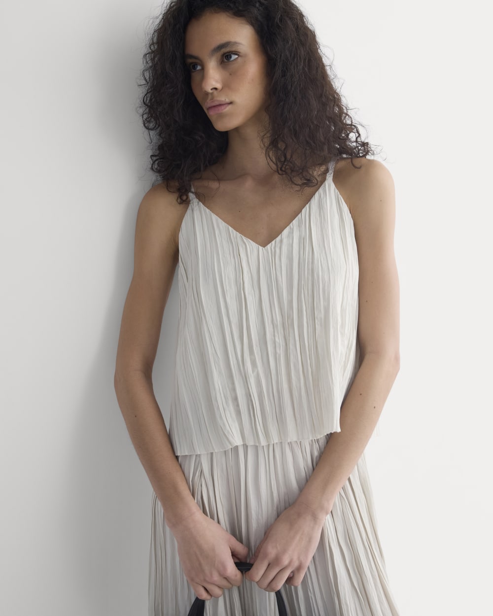 Crinkle Trapeze Tank | Birch - Image 3
