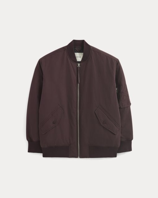 Alternative view of Renew Oversized Puffer Bomber | Deep Plum