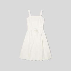 Alternative view of The Organic Cotton Herringbone Dress | Bone