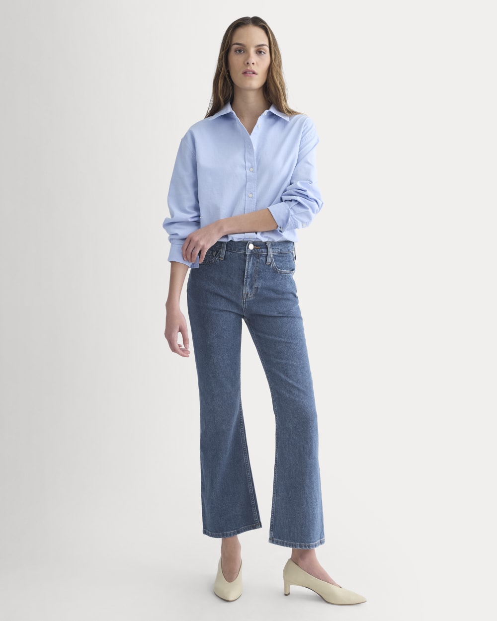 High-Rise Kick Flare Jean | Ocean