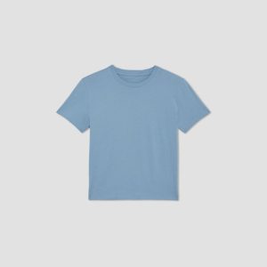 Alternative view of The Box-Cut Tee in Essential Cotton | Heritage Blue | No Pocket