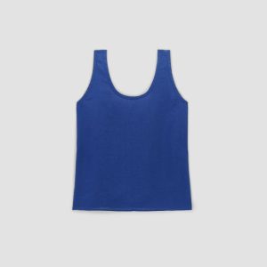 Alternative view of The Scoop Tank in Linen | Mazarine Blue