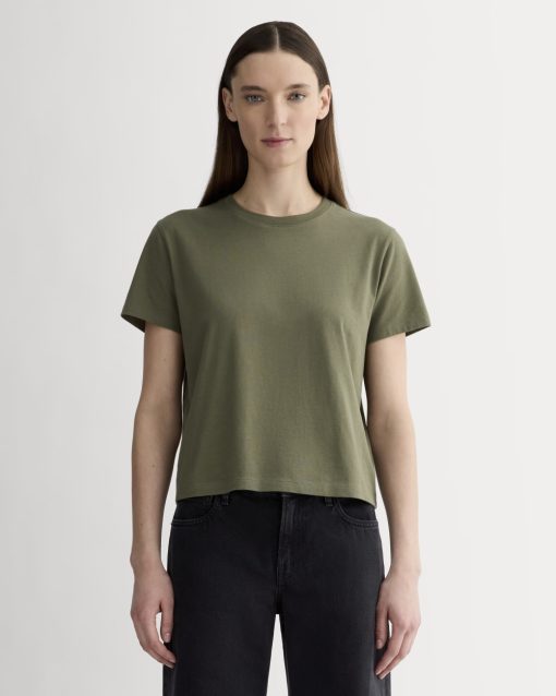 The Box-Cut Tee in Essential Cotton | Kalamata | No Pocket