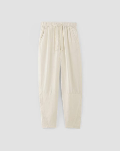Alternative view of The Linen Pull-On Barrel Pant | Bone