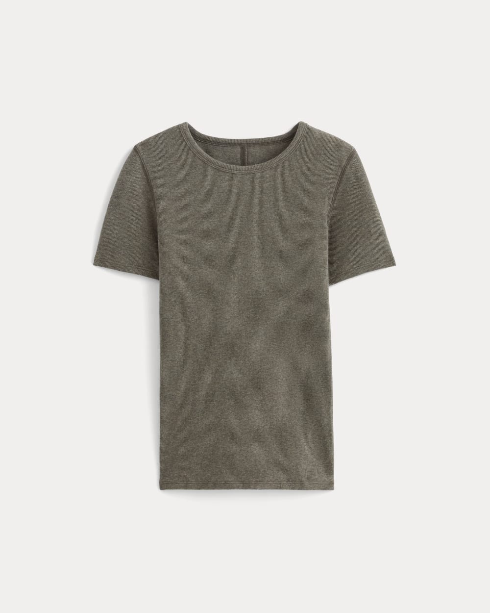 The Luxe Rib Crew | Heathered Fatigue - Image 2