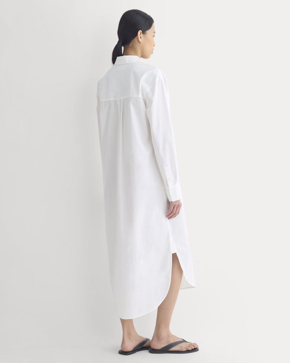 Midi Shirtdress in Ultrasoft Cotton | White - Image 4