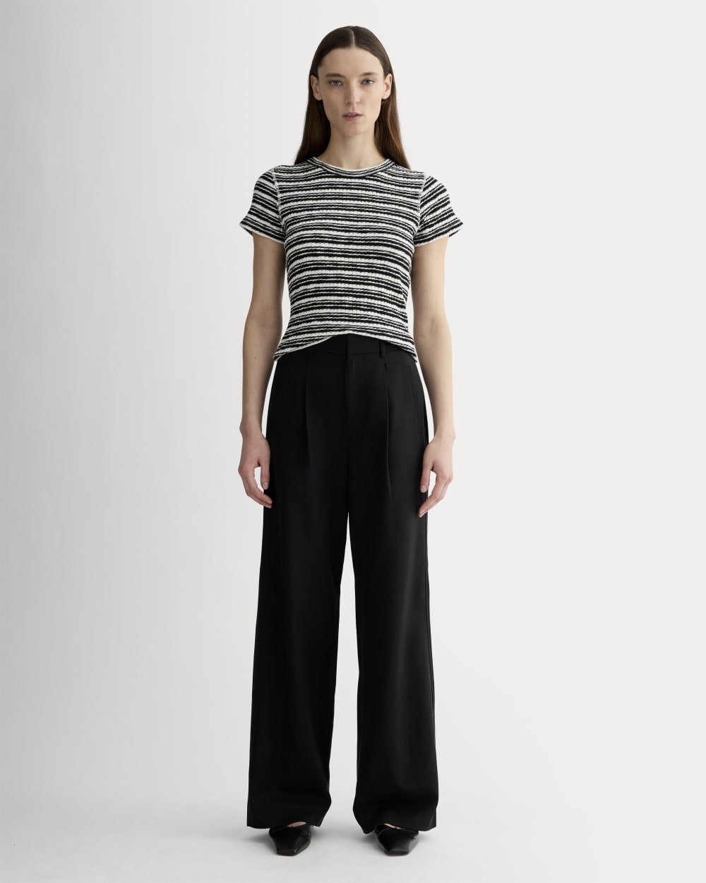 The Cozy Rib Tee | Bone / Black - Image 3