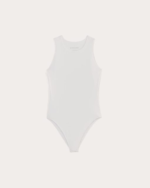 Alternative view of The Cutaway Tank Bodysuit | White | Bikini