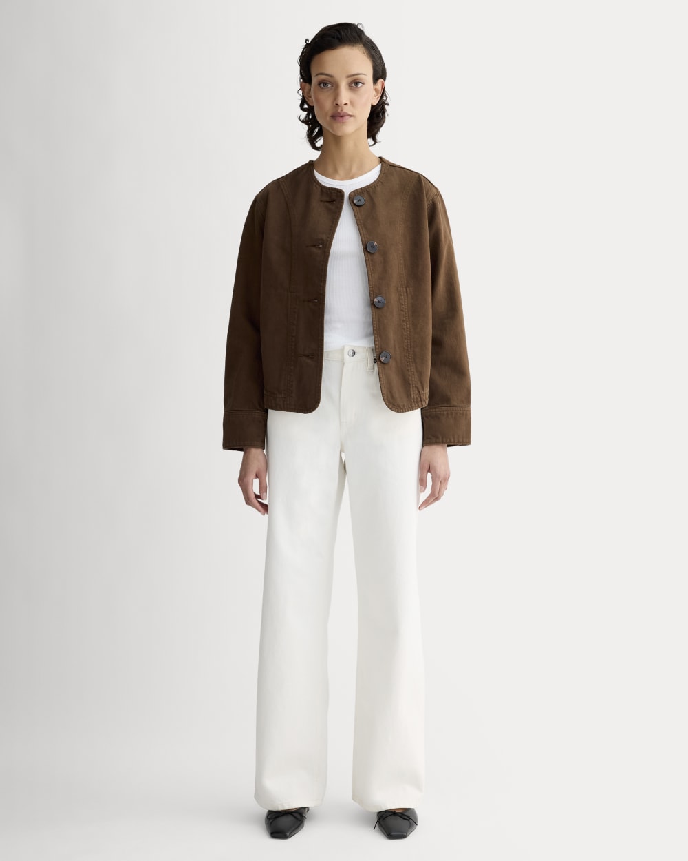 The Denim Barrel Jacket | Cocoa - Image 3