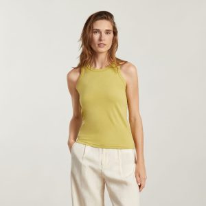Alternative view of The Tank in Essential Cotton | Leek