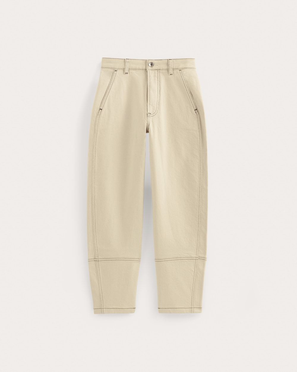 The Utility Barrel Pant | Ecru | Regular - Image 2