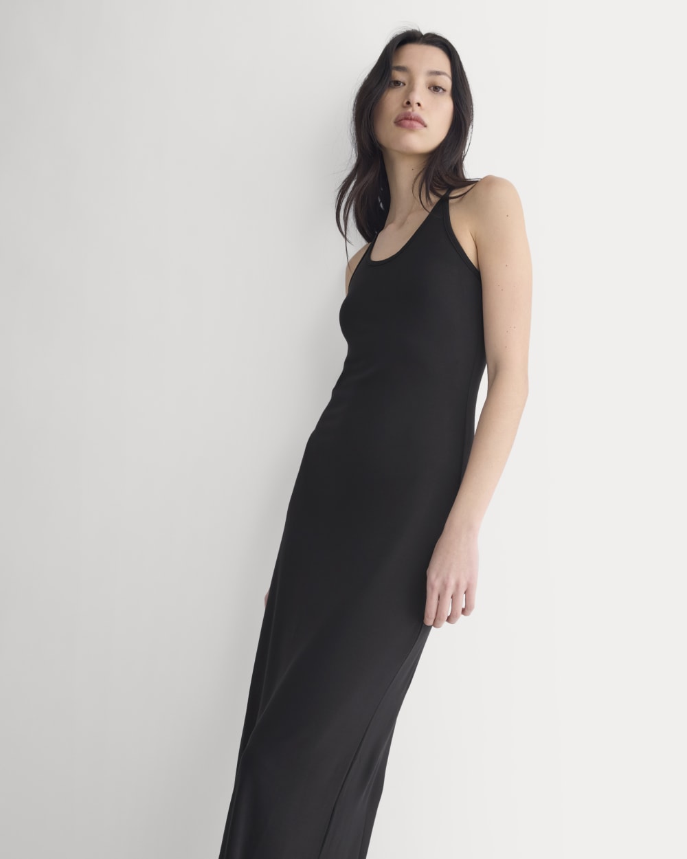 Racerback Maxi Knit Dress | Black - Image 3