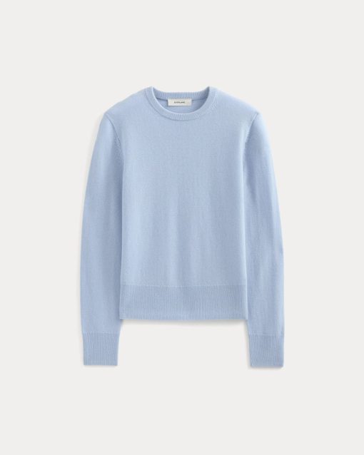 Alternative view of Cashmere Slim Crew Sweater | Open Air Blue