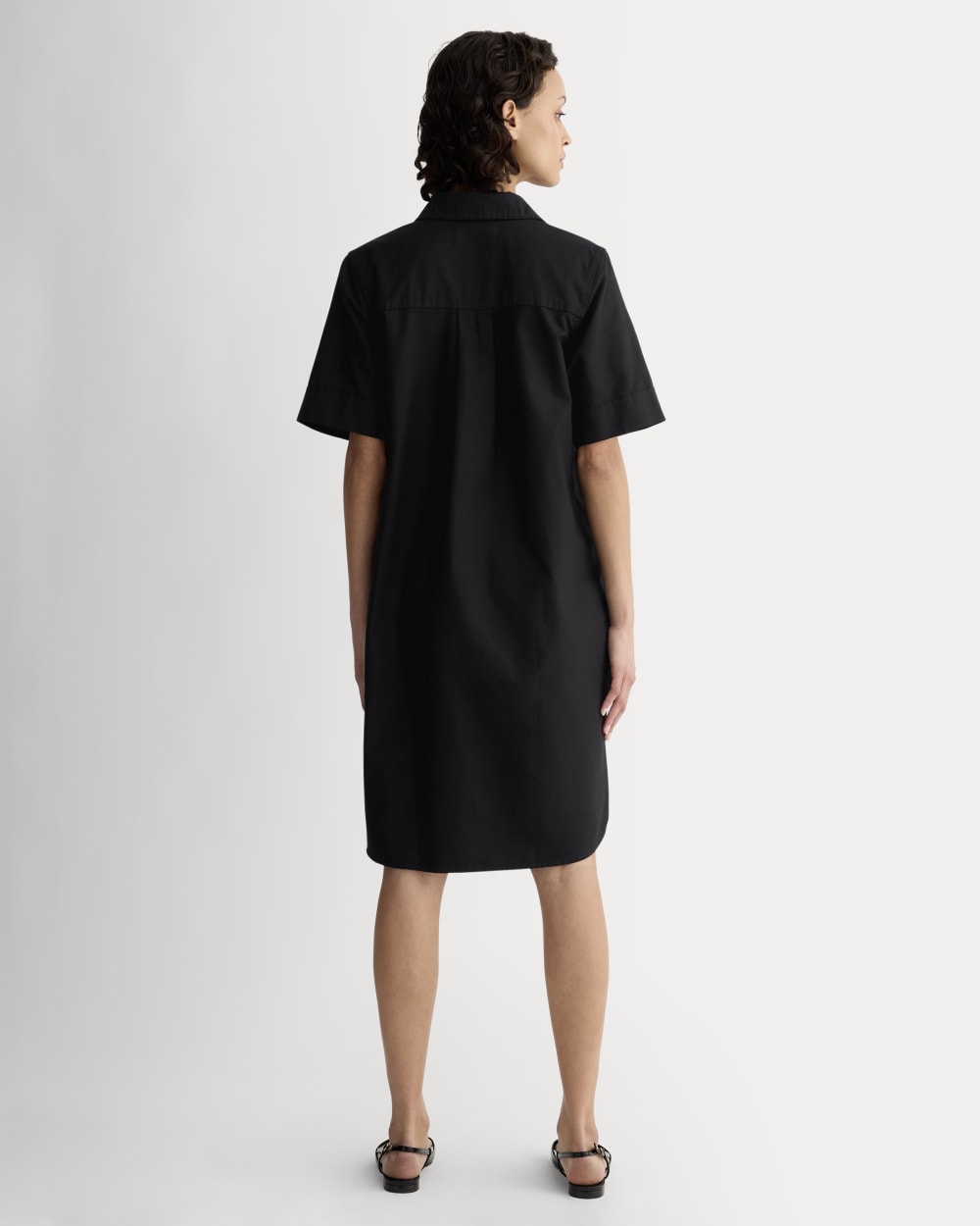 The Oxford Short-Sleeve Shirt Dress | Black - Image 3
