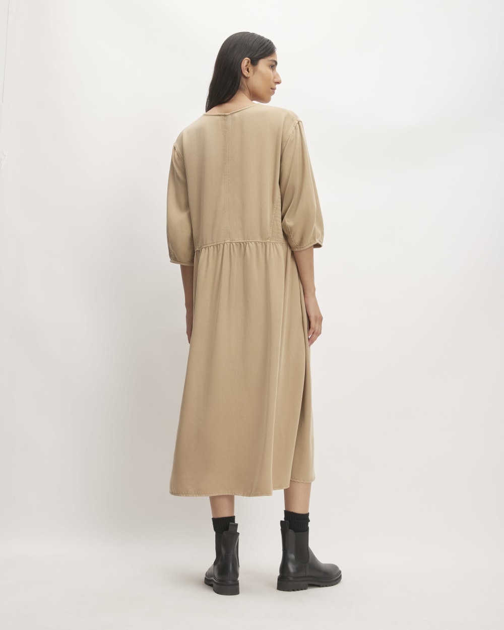 The TENCEL™ Puff-Sleeve Dress | Cornstalk - Image 4