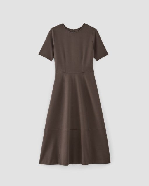 Alternative view of The Dream Short-Sleeve Dress | Earth Brown