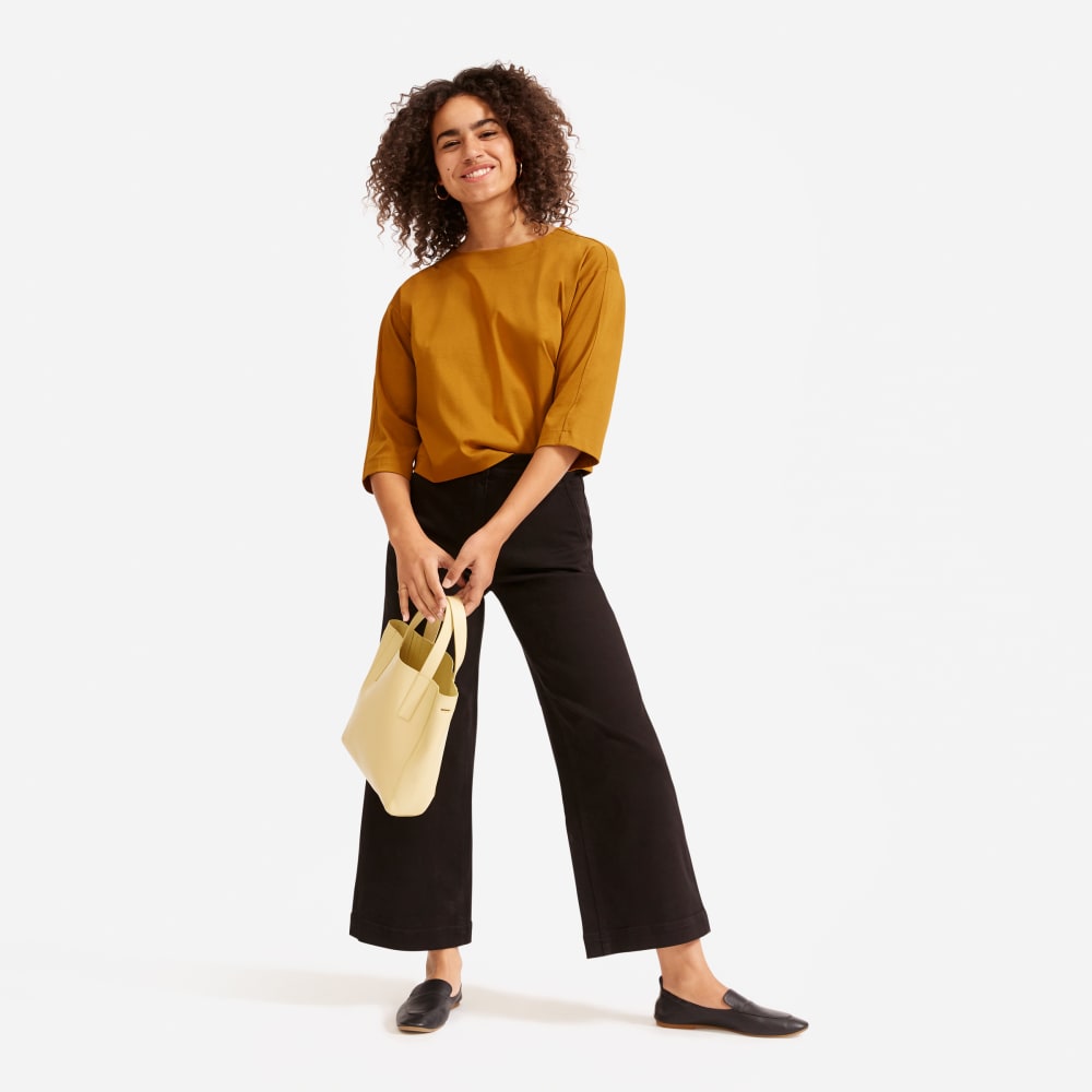 The Wide-Leg Crop Pant | Black | Short - Image 2