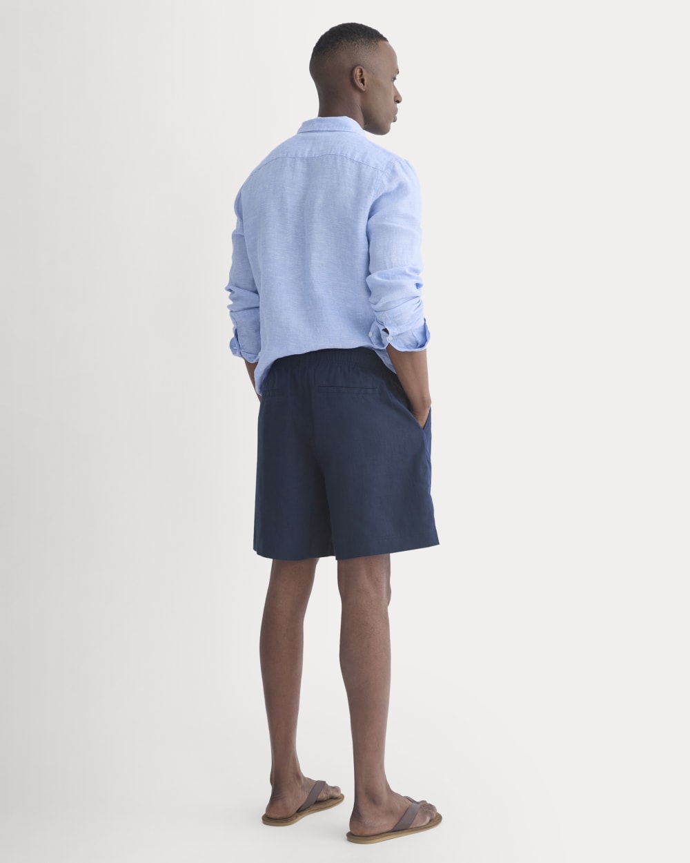Linen Easy Short | Navy - Image 5